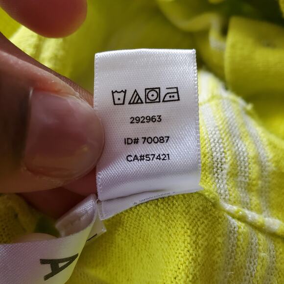 LOFT Women's Yellow Striped Pocket Cardigan Size S - Picture 10 of 10